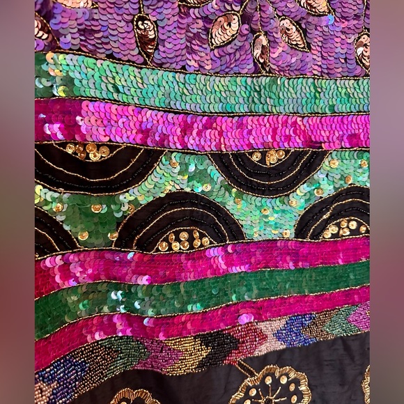 VINTAGE Deadstock Lawrence Kazar Silk Beaded Jacket - Picture 6 of 8